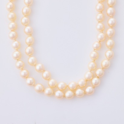 92cm Long, Vintage, Pearl Strand with 14ct Yellow Gold Clasp