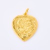 24ct Yellow Gold, Heart Shaped Pendant