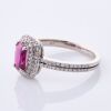 18ct White Gold, Modern, 1.03ct Ruby / .36ct Diamond Ring - Near new - 2