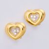 Chopard, 18ct Yellow Gold, Happy Diamonds Heart Shaped Earrings