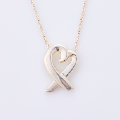 Tiffany & Co, Palomo Picaso, Sterling Silver, Loving Heart Pendant with Box