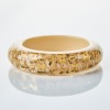 Louis Vuitton, Cream Inclusion Resin Bangle with Box