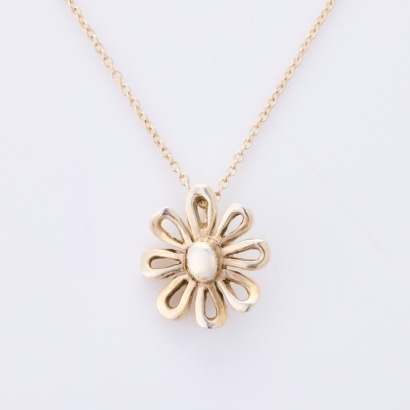 Tiffany & Co, Sterling Silver Daisy Pendant with Box