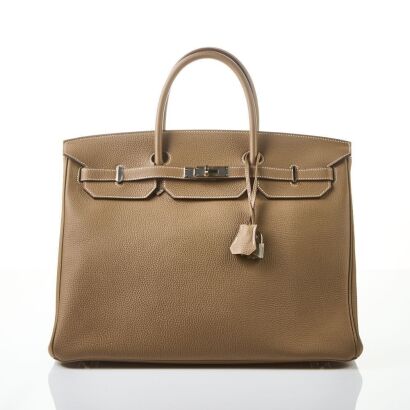 Hermès, Etoupe Togo Leather Birkin 40 with Box