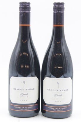 (2) 2007 Craggy Range Syrah Block 14, Gimblett Gravels, Hawkes Bay