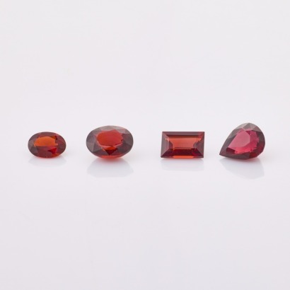 Parcel of Four Loose, Mixed Cut Garnets totaling 10.80cts