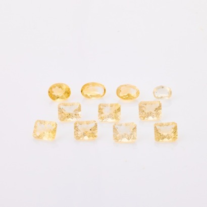 Parcel of Eleven Loose Mixed Cut Citrines, totalling 41.00cts