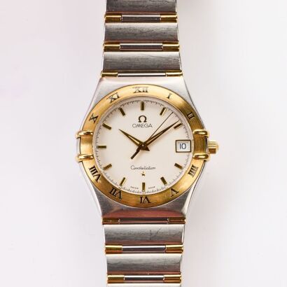 Stainless Steel / 18ct Yellow Gold, 34mm OMEGA Constellation Quartz Gents Wristwatch