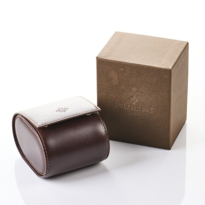 Patek Philippe, Brown Leather Single Watch Travel Case