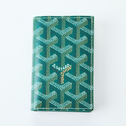 Goyard, Green Coated Canvas Saint Pierre Wallet, with Box - As new