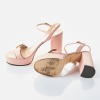 Gucci, GG Marmont Pink Leather Platform Sandals, Size 40 - 2