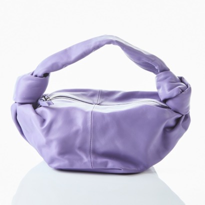 Bottega Veneta, Purple Leather Double Knot Bag