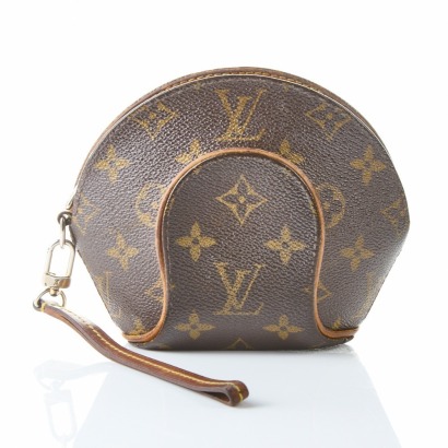 Louis Vuitton, Monogram Canvas Ellipse Mini Wristlet Clutch Bag