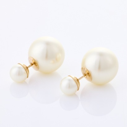 Christian Dior, Mise En Dior Tribal Faux Pearl Earrings