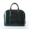 Louis Vuitton, Bleu Nuit Monogram Vernis Alma Bag - 4