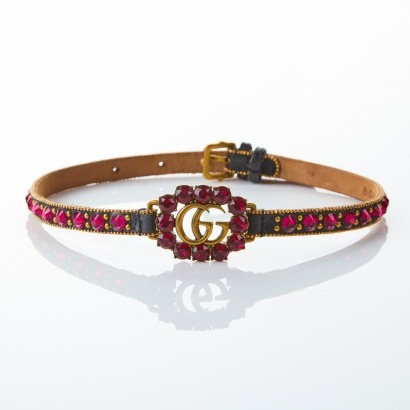 Gucci, Crystal Embellished GG Chocker with Box