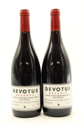 (2) 2014 Devotus Reserve Single Vineyard Pinot Noir, Martinborough [JR16] [BC98]