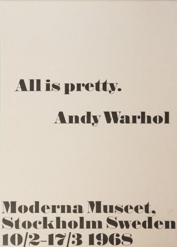 Andy Warhol - All is Pretty Poster&nbsp;