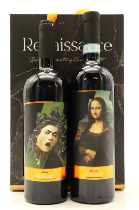 (1) NV "Medusa Caravaggio" Primitivo Salento & "Mona Lisa Leonardo" Valpolicella, 2 Bottles Sold as One Lot (GB)