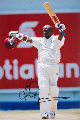 A Signed Photograph of West Indian Cricket Legend Brian Lara