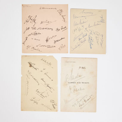 A Selection of Early and Important English Cricket Autographs