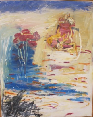 STEVEN HEMMENS Figure and Crysanthemums