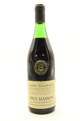(1) 1980 Paul Masson Gamay Beaujolais, California (MS)