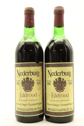 (2) 1981 Nederburg Edelrood, Coastal Region (LS)