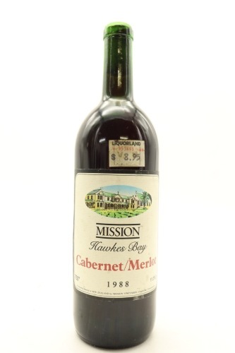 (1) 1988 Mission Estate Winery Cabernet/ Merlot, Hawke's Bay