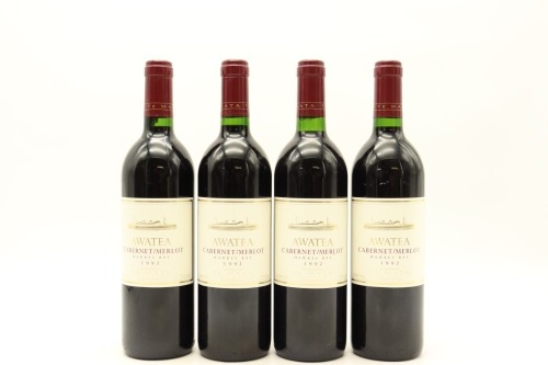 (4) 1992 Te Mata Estate Awatea Cabernets Merlot, Hawke's Bay
