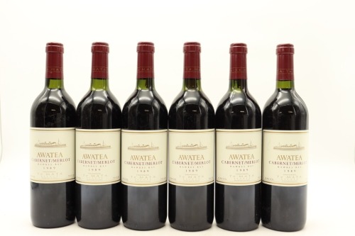 (6) 1989 Te Mata Estate Awatea Cabernets Merlot, Hawke's Bay
