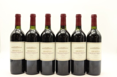 (6) 1989 Te Mata Estate Awatea Cabernets Merlot, Hawke's Bay