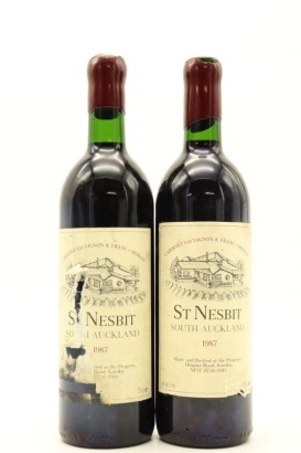 (2) 1987 St Nesbit Cabernet Merlot Petit Verdot, Auckland (TOL)