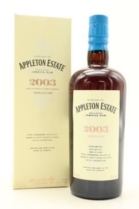 (1) Appleton Estate 2003 Hearts Collection 100% Pot Still 18 Year Old Jamaica Rum, 63% ABV (GB)
