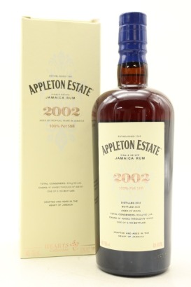 (1) Appleton Estate 2002 Hearts Collection 100% Pot Still 20 Year Old Jamaica Rum, 63% ABV (GB)