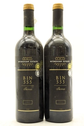 (2) 2002 Wyndham Bin 555 Shiraz, Australia