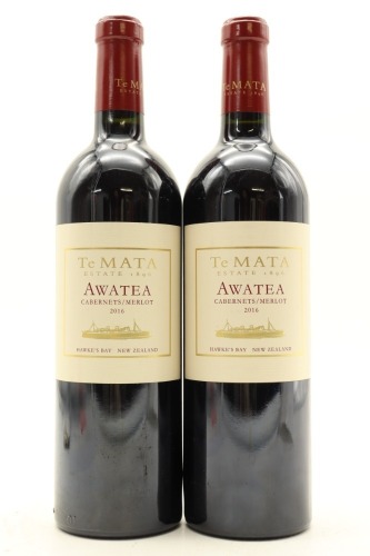 (2) 2016 Te Mata Estate Awatea Cabernets Merlot, Hawkes Bay