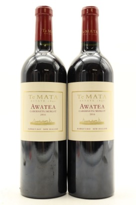 (2) 2016 Te Mata Estate Awatea Cabernets Merlot, Hawkes Bay