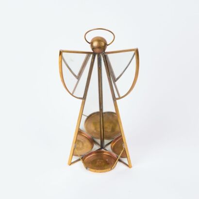 A Mirrored Angel Candle Figure