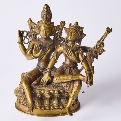 A Bronze Alloy Temple Figure, India