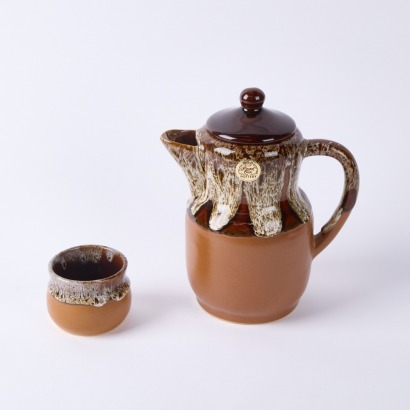 A Royal Oak Pottery Lidded Jug and Small Bowl
