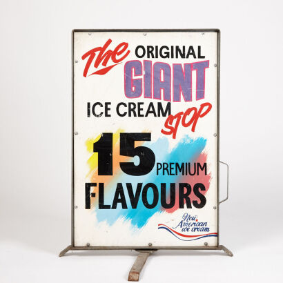 A Vintage New Zealand Ice Cream Sign