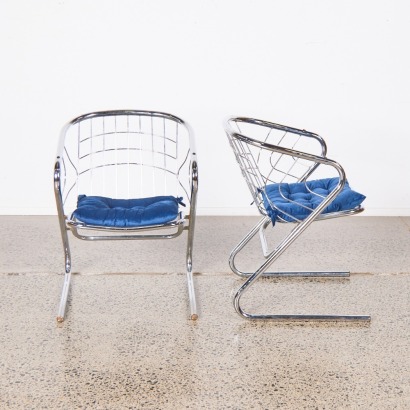 A Pair of Gastone Rinaldi Style Chairs