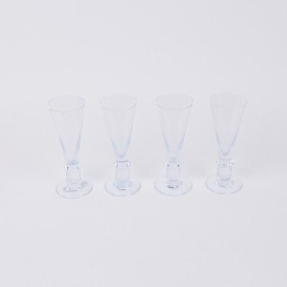 A Set of Four Champagne Glasses