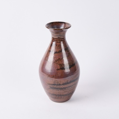 An Irisdescent Narrow Necked Ceramic Vase