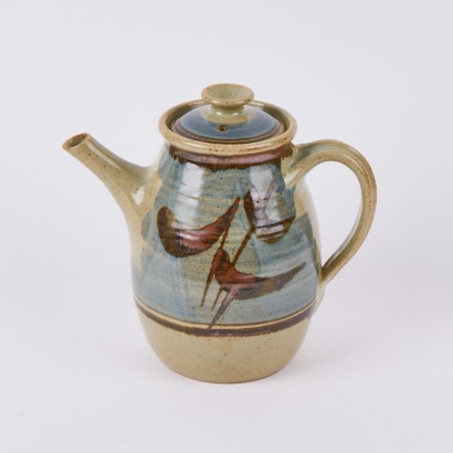 A Cornflower Blue Ceramic Jug