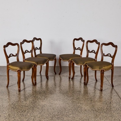 A Set of Six Antique Dining Chairs