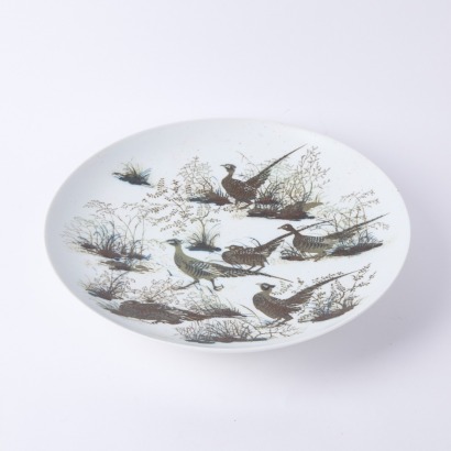 A Royal Copenhagen 'Pheasants' Wall Charger by Nils Thorsson