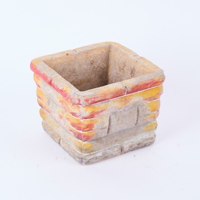 A Brick Patterned Concrete Planter A/F