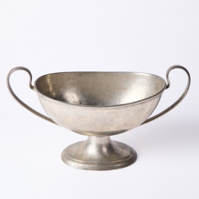 An Italian Marinoni Pewter Fruit Bowl